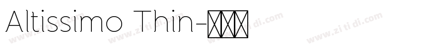 Altissimo Thin字体转换